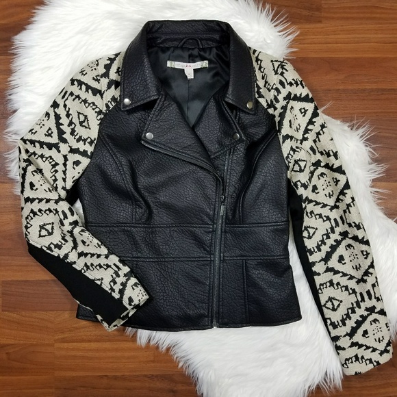 Violet Aztec Sleeve Moto Jacket | Poshmark
